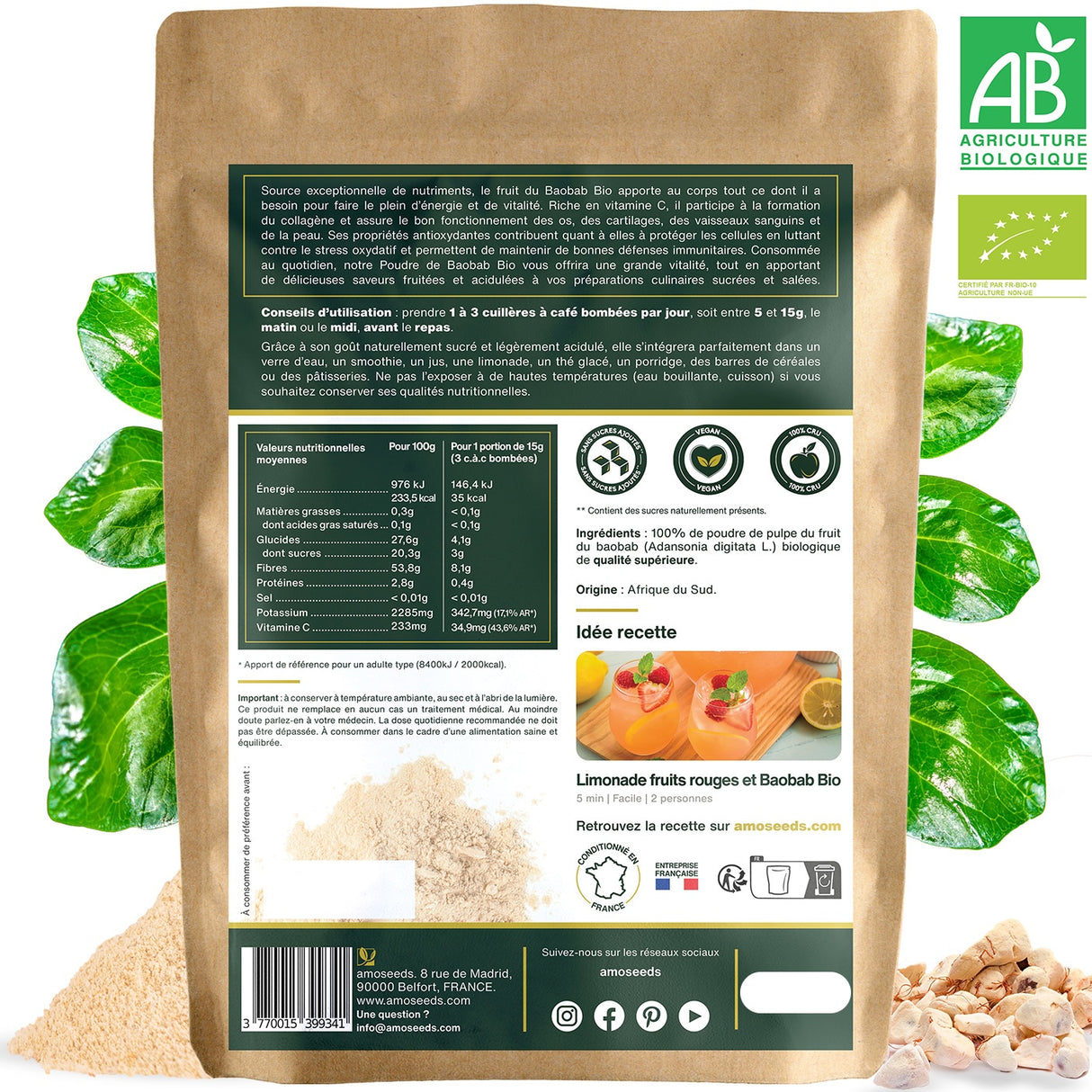 Poudre de Baobab Bio 200g