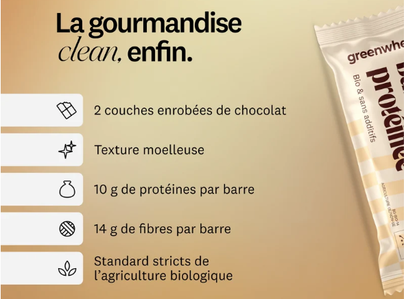 Barre Protéinée Bio Vegan & Sans Gluten x6