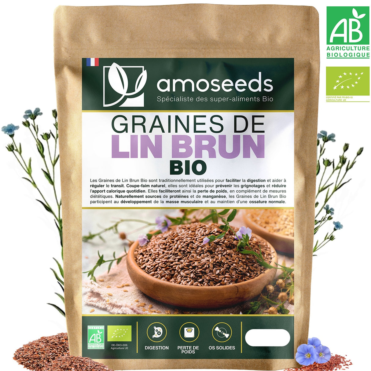 Graines de Lin Brun Bio 200g