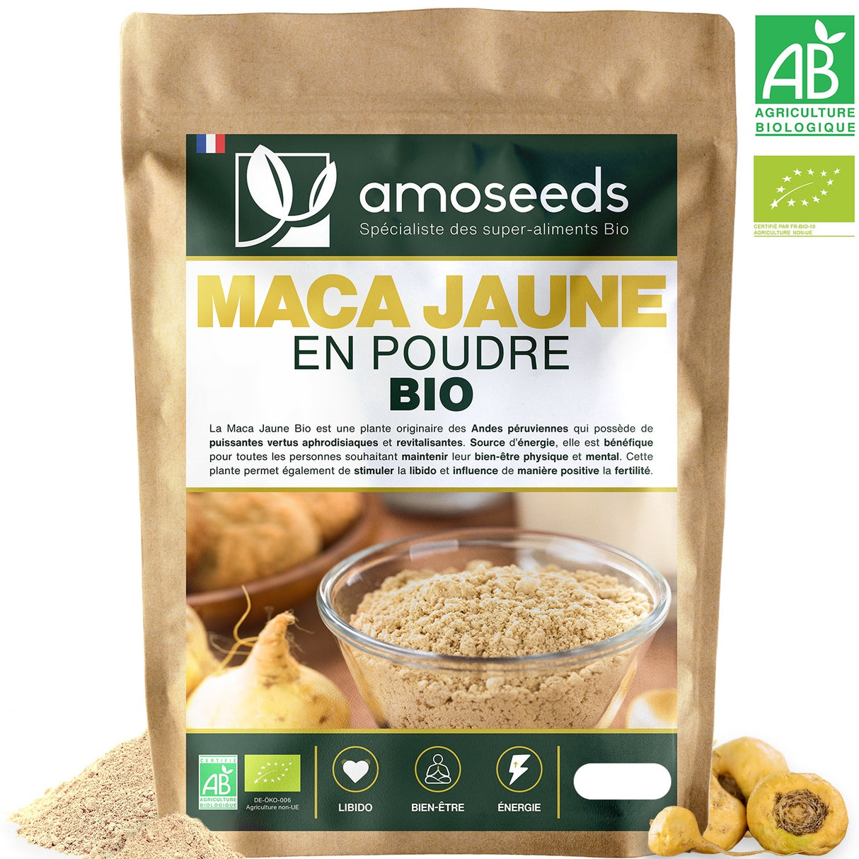 Maca Jaune Bio en poudre 200g
