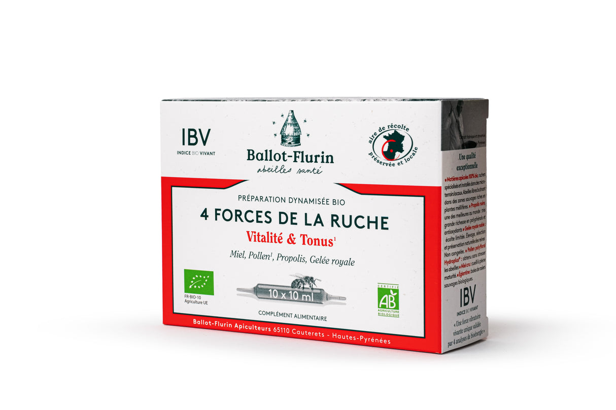 Préparation Dynamisée 4 forces de la ruche Bio (10 amp.) 100ml