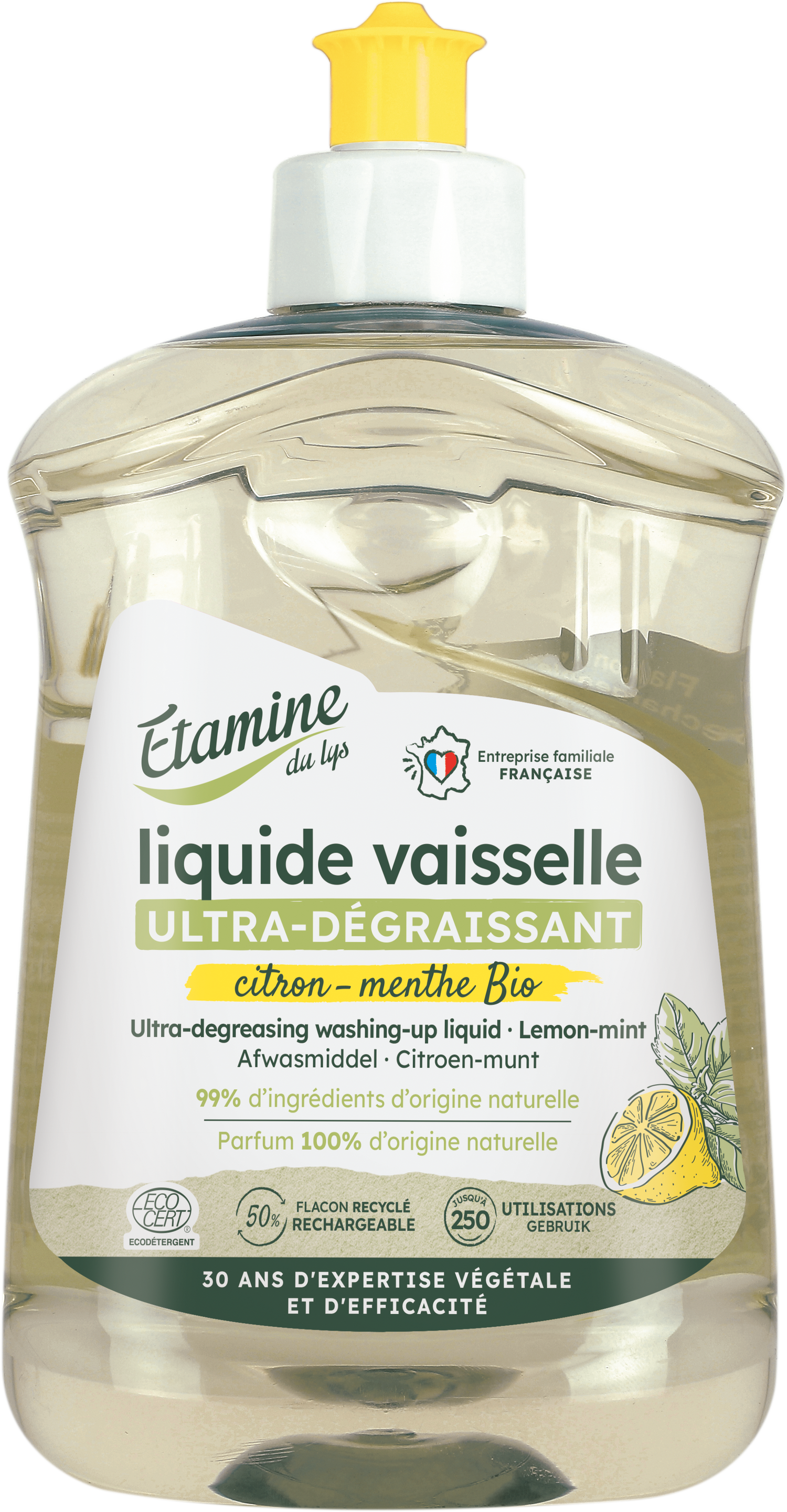 Liquide vaisselle ultra-dégraissant Citron-Menthe 500ml